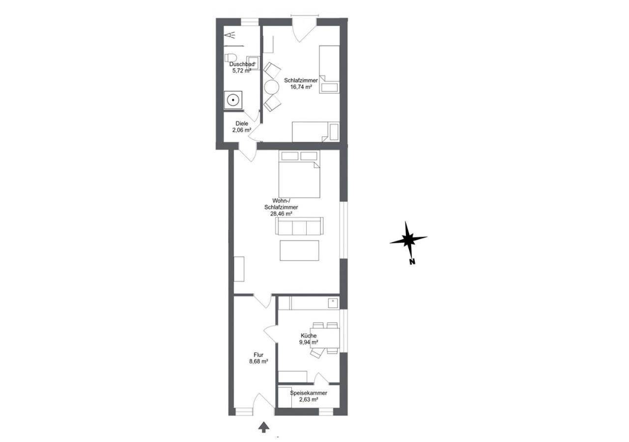 Studioappartement Koenigsacker Ladelund Zewnętrze zdjęcie